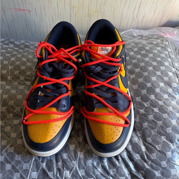Nike Dunk Low x OFF-WHITE University Gold Michigan Navy Yellow